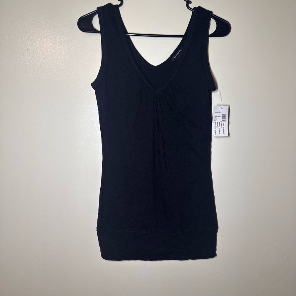 Eyeshadow Black V-Neck Tank Top